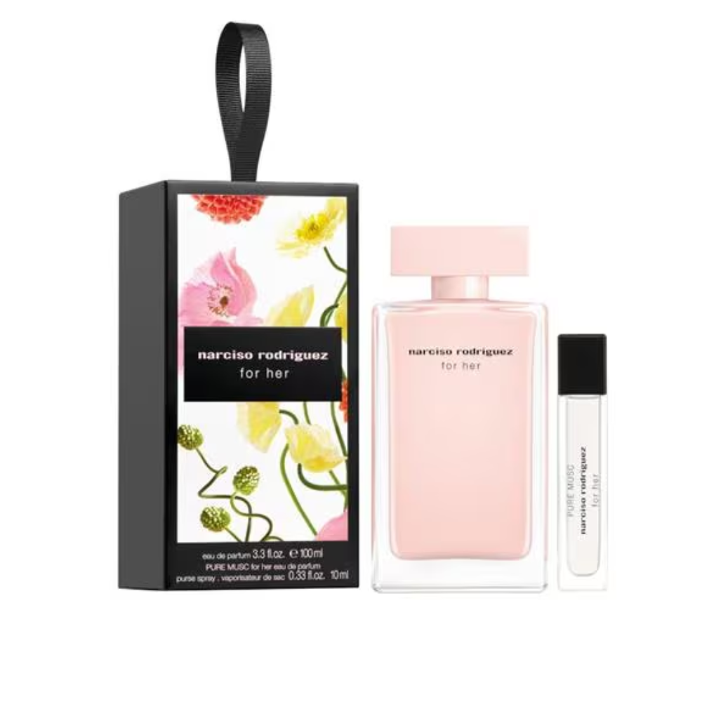 Narciso Rodriguez for Her EDP 100ml gift set and Pure Musc EDP 10ml miniature