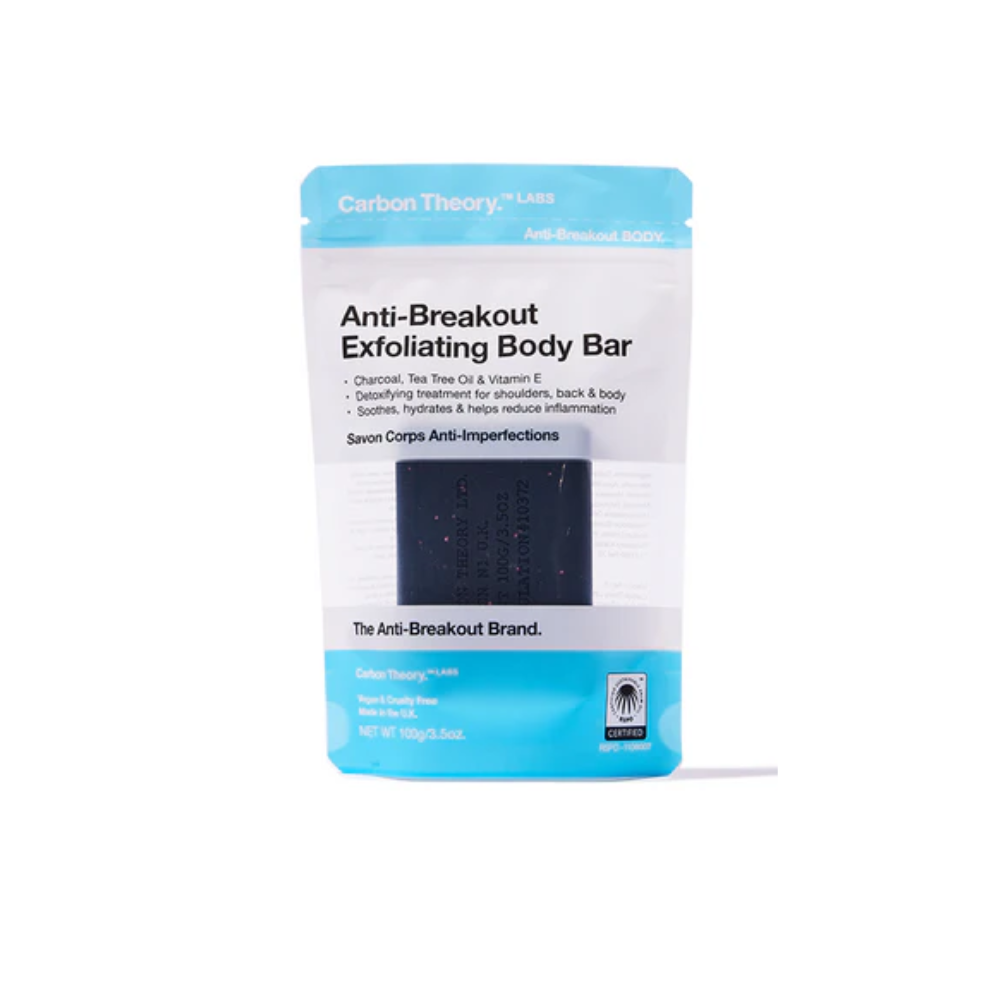 Carbon Theory - Charcoal & Tea Tree Oil Breakout Control Exfoliating Body Bar 100g
