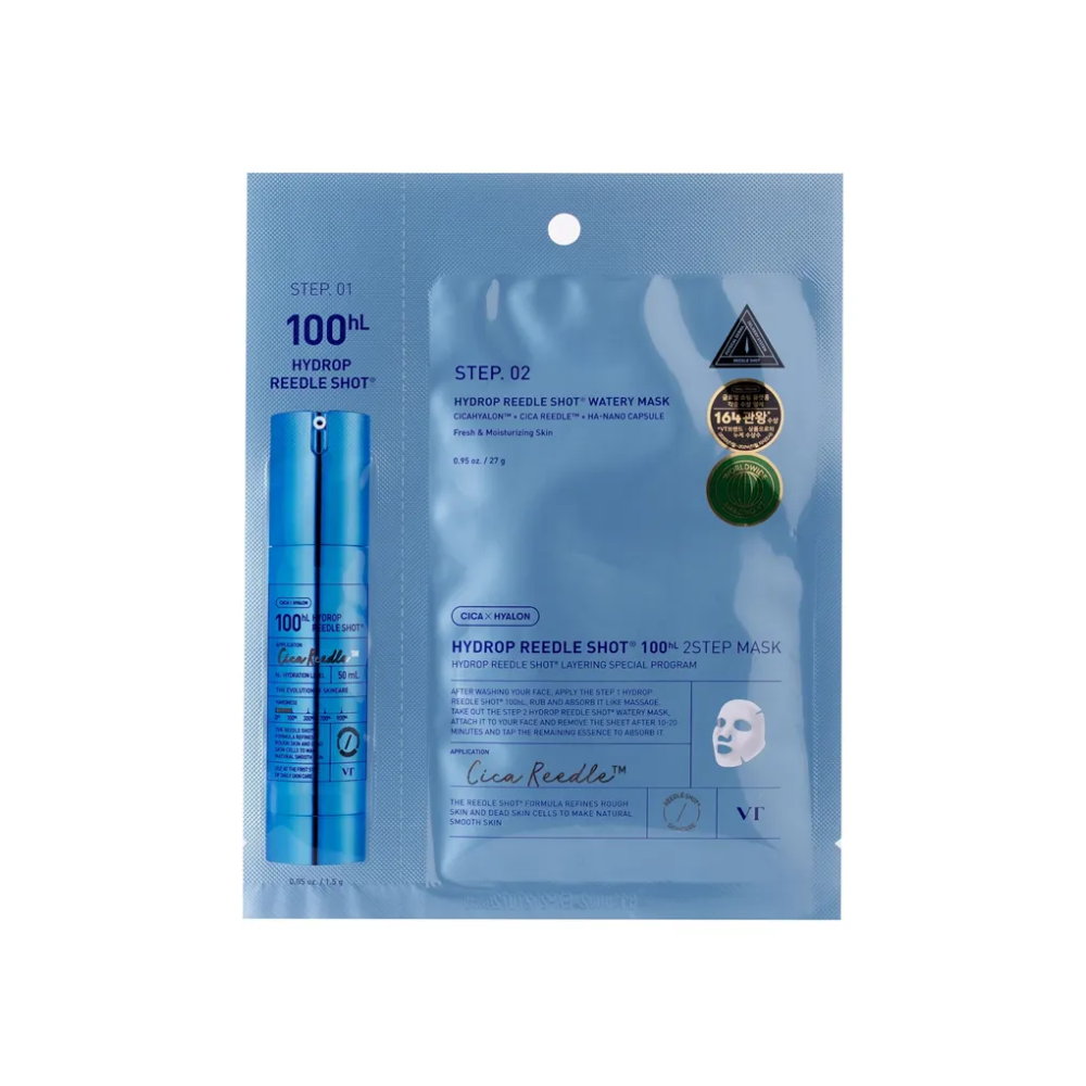 VT Cosmetics - Hydrop Reedle Shot 100hl 2 Step Hydrogel Mask 33ml