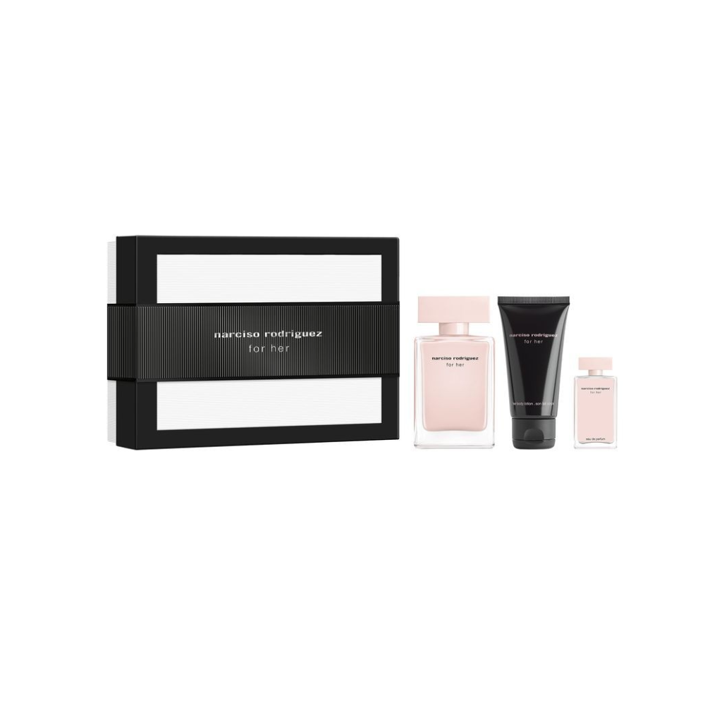 Narciso Rodriguez for Her Gift Set EDP 50 ml, body lotion 50 ml and miniature EDP 7.4 ml
