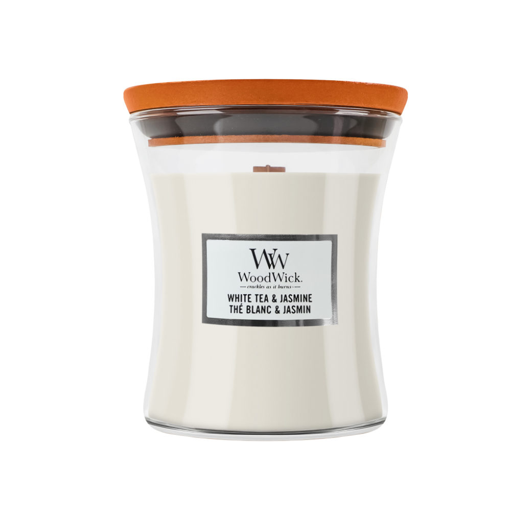 WoodWick - White Tea & Jasmine Vaso Candela profumata 85.0g