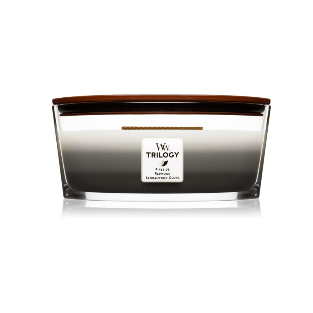 WoodWick - Warm Woods Trilogy Nave Candela profumata 453.6g