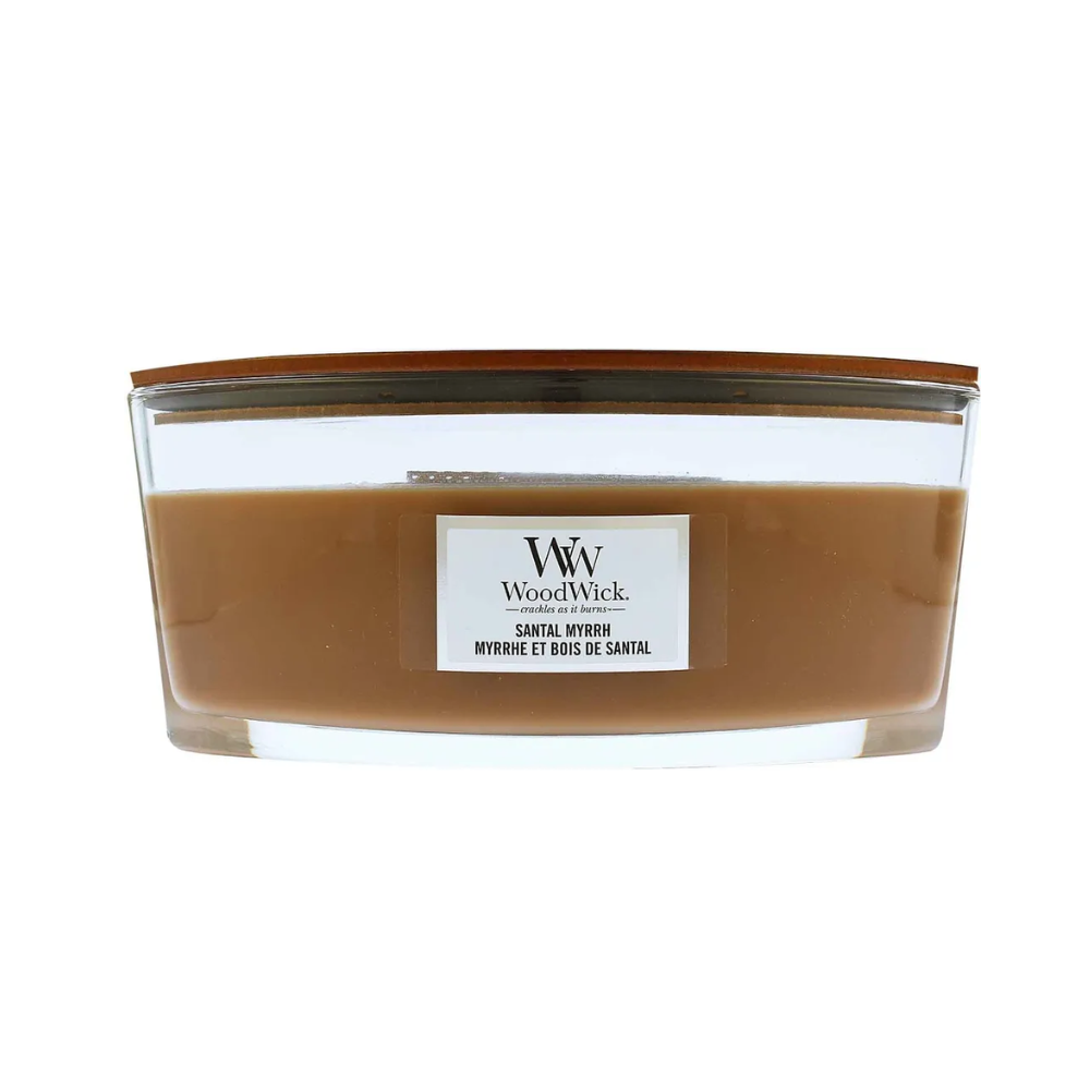 WoodWick - Santal Myrrh Nave Candela profumata 453.6g