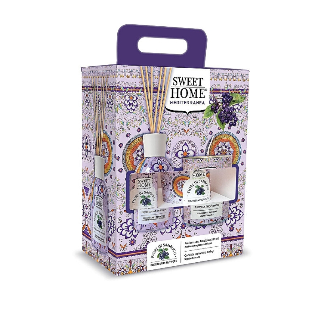 Sweet Home Collection - Elderberry Flowers Set Diffusore Ambiente + candele set regalo