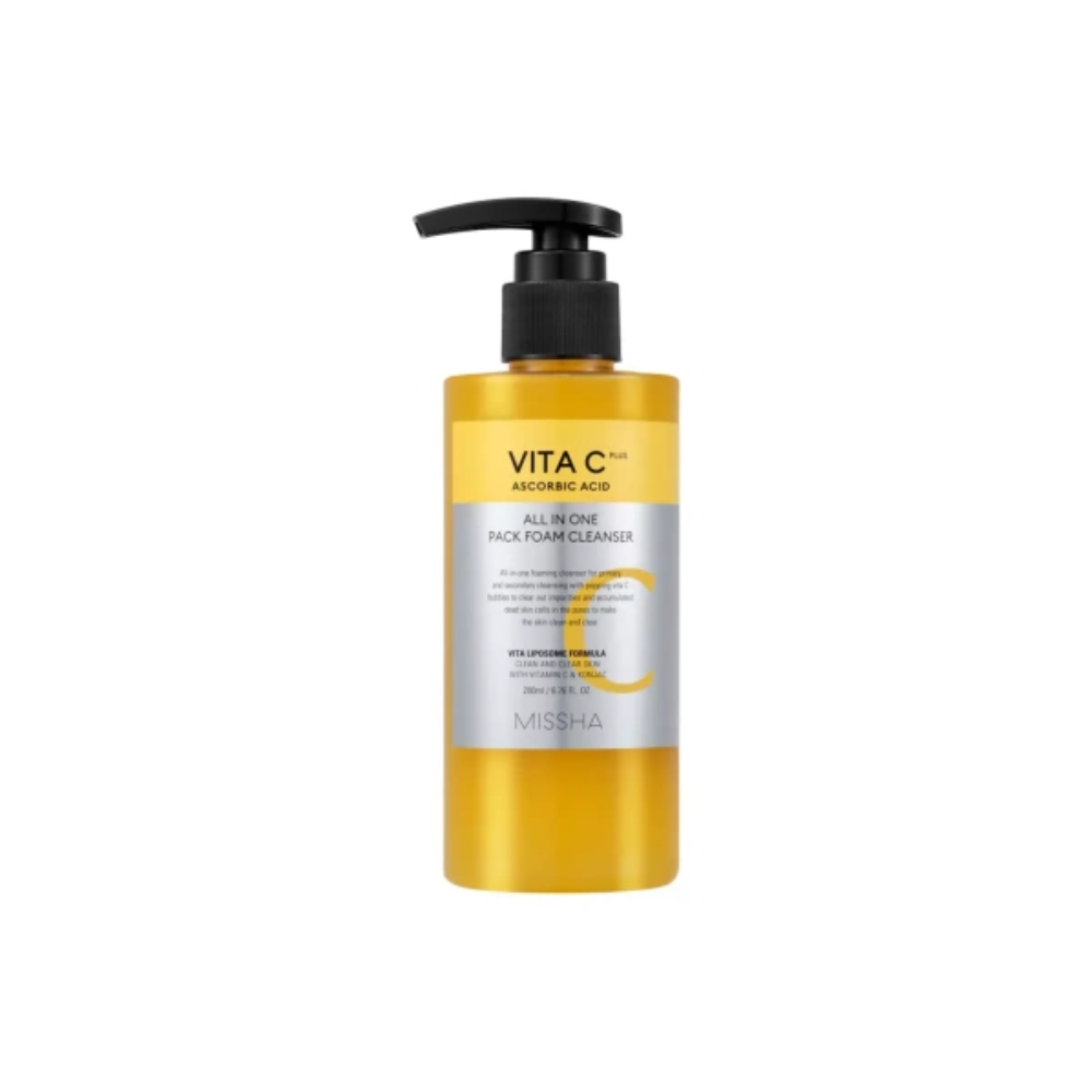 Missha	Vita C Plus All In One Foam Cleanser - Schiuma detergente 30ml