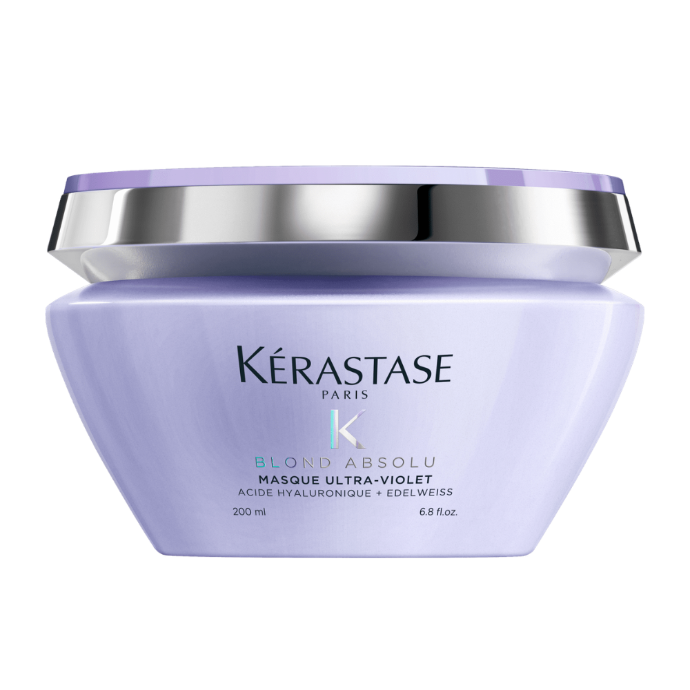 Kérastase Blond Absolu Masque Ultra-Violet - Maschera per capelli per neutralizzare il tono giallo  200ml